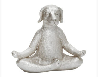 Andover Mills Salter Yoga Dog Figurine Looks Calm and Serene in Lotus Pose