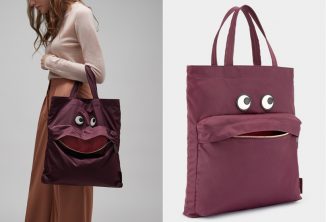 Anya Hindmarch Eyes Tote – Leather Eyes and Gold Zipper