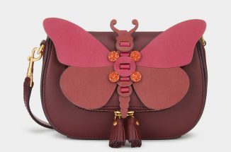 Gorgeous Mini Chain Vere Features Hand-Woven Leather Dragonfly