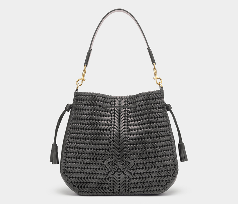 Anya Hindmarch Neeson Hobo Bag Made of Soft Woven Leather for Everyday Use