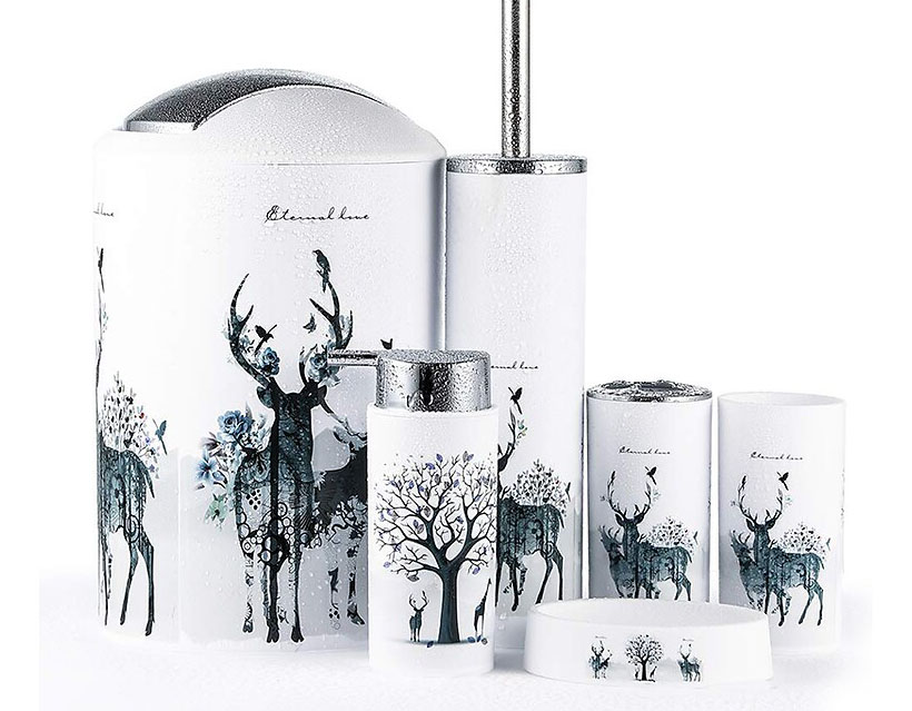 Artistic Plastic Bathroom Accessories Set