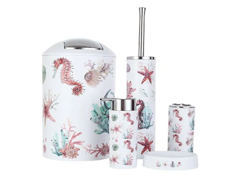 Artistic Plastic Bathroom Accessories Set