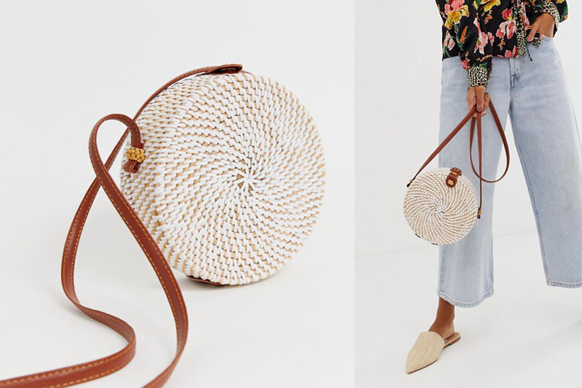 ASOS DESIGN rattan circle bag for Summer