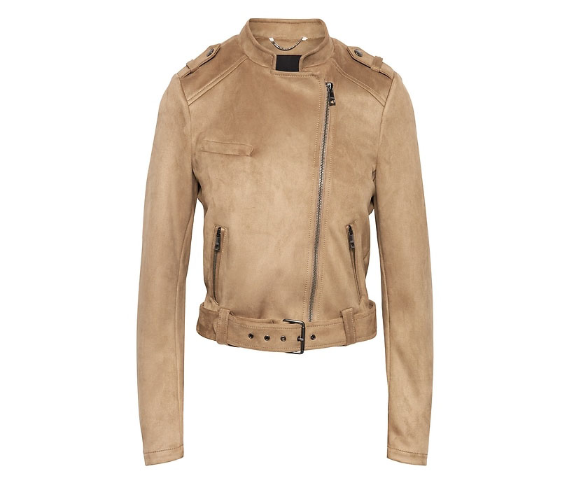 Banana Republic Vegan Stretch-Suede Moto Jacket