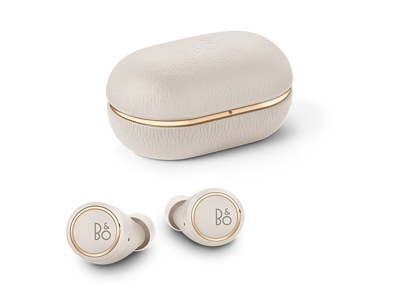 Elegant White Beoplay E8 Wireless Earphones with Upgraded Design and Double Microphones