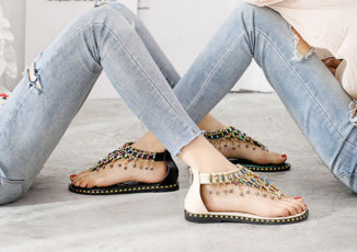 Gorgeous and Sparkling Bohemian Rhinestones Sandals for This Summer