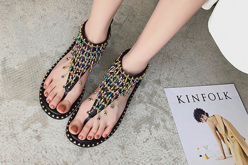 Gorgeous Bohemian Rhinestones Sandals