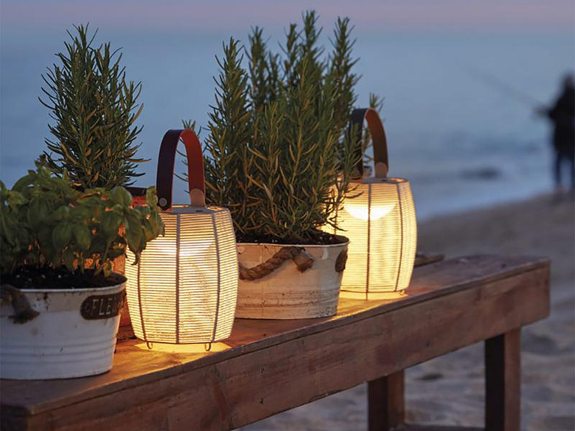 Handcrafted Bover Tanit Outdoor Table Lamp with 3 Lighting Modes