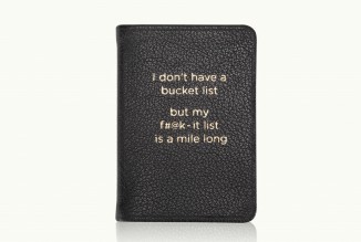 Bucket List Mini Book in Black Traditional Leather for Quick Notes On-The-Go