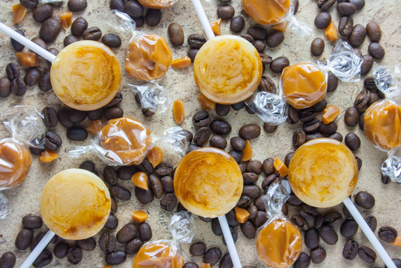 Caramel Latte Lollipops from Holly's Lollies