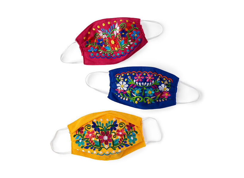 Chiapas Flores Face Mask