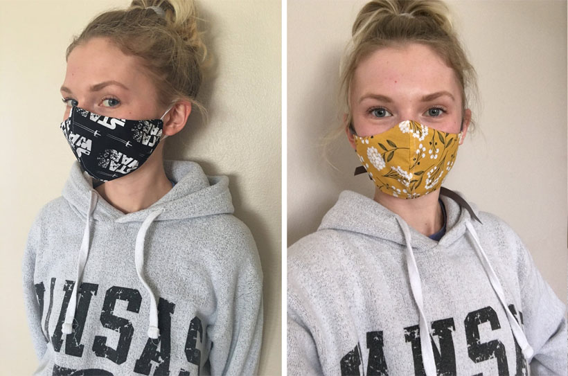 Made in USA, Reusable Cotton Face Mask with Nose Wire