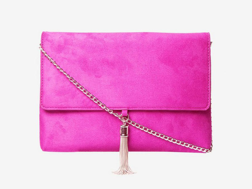 Elegant and Beautiful Dorothy Perkins Purple Tassel Clutch Bag for Summer