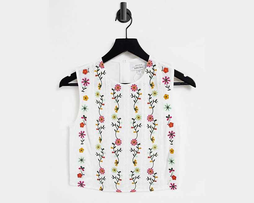 ASOS Embroidered Sleeveless Top