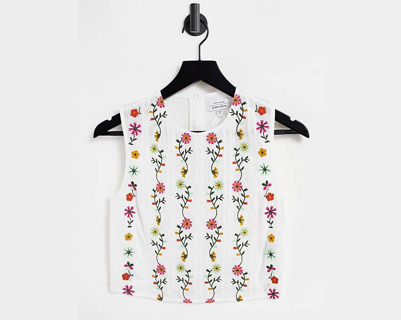 ASOS Floral Embroidered Sleeveless Top for Summer