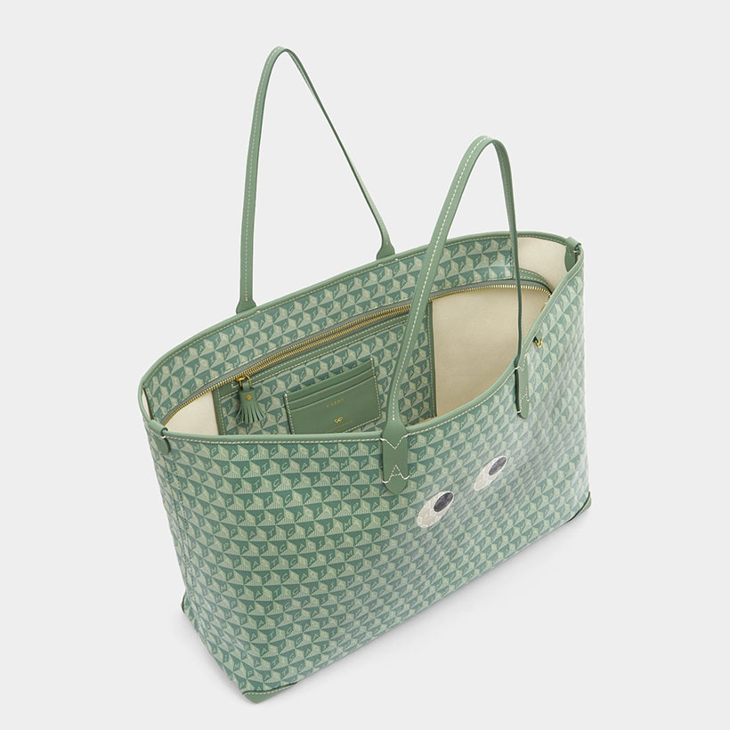 I Am A Plastic Bag Eyes Zipped Tote by Anya Hindmarch
