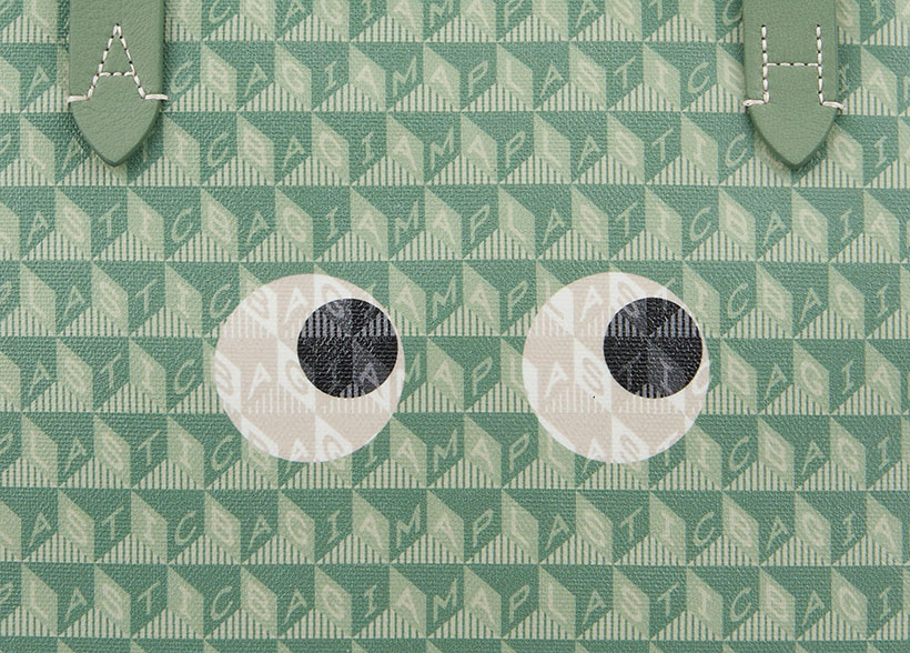 I Am A Plastic Bag Eyes Zipped Tote by Anya Hindmarch