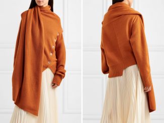 Joseph Draped Wool and Cashmere-Blend Sweater in An Asymmetric Shape