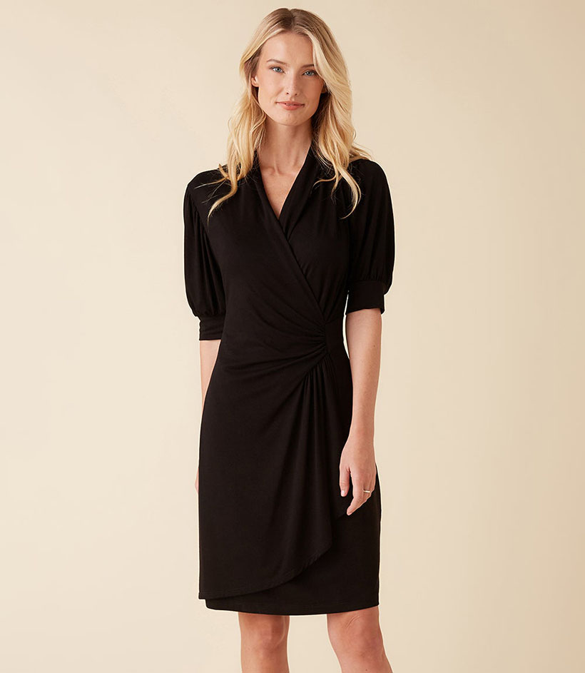 karenkane-short-sleeve-wrap-dress