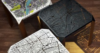 London Map Side Table by Hasan Agar