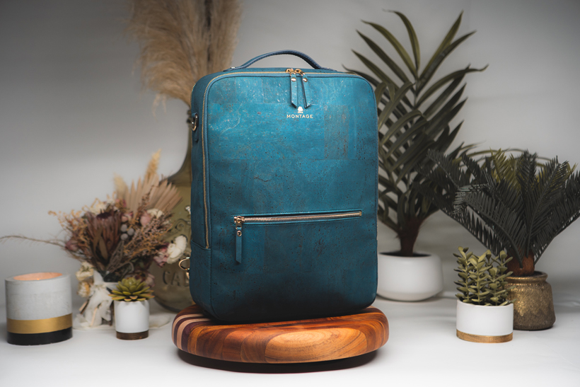 Stylish and Fashionable MONTAGE Backpack Is Made of Polished Cork
