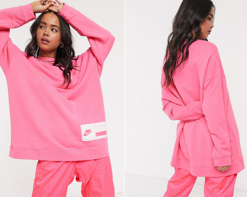 Nike Super Oversized Pink Sweatshirt