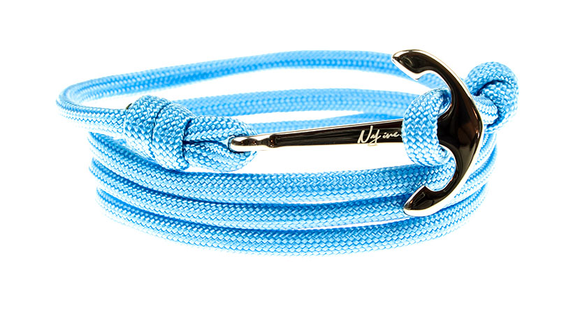 Ny Incredibles Bracelet Tabasco with Stainless Steel Anchor and Blue Paracord