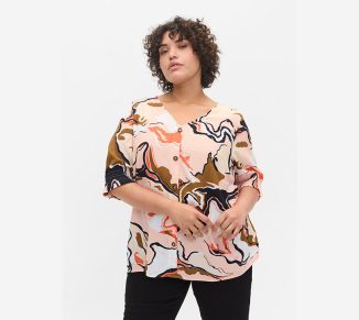 Gorgeous Printed Viscose Blouse from Zizzi Fashion