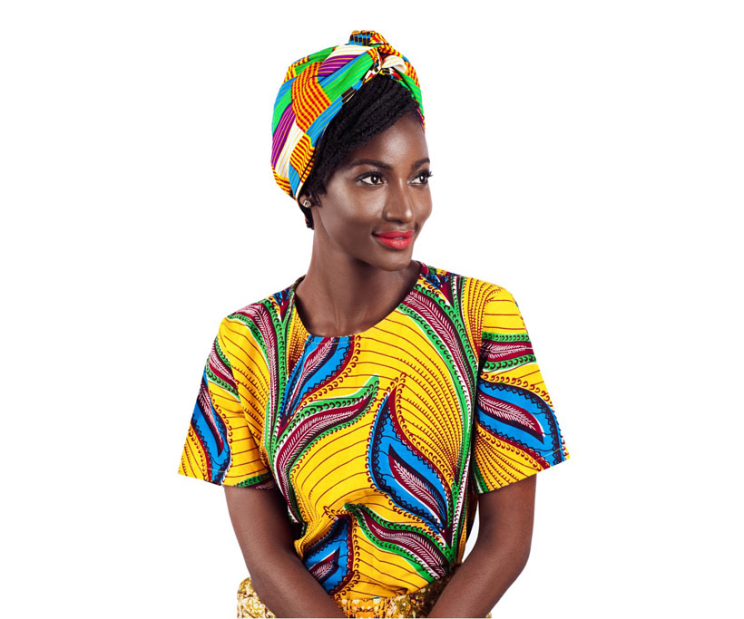 Rainbow African Print Turban