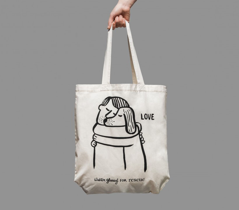 RESC7UE Tote Bag Love to support charity projects