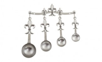 Elegant Thirstystone Fleur de Lis 4 Piece Measuring Spoon Set to Complete Your Kitchen