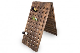 Vintage Riddling Wine Rack Features 10 Rows Vertically and 6 Across