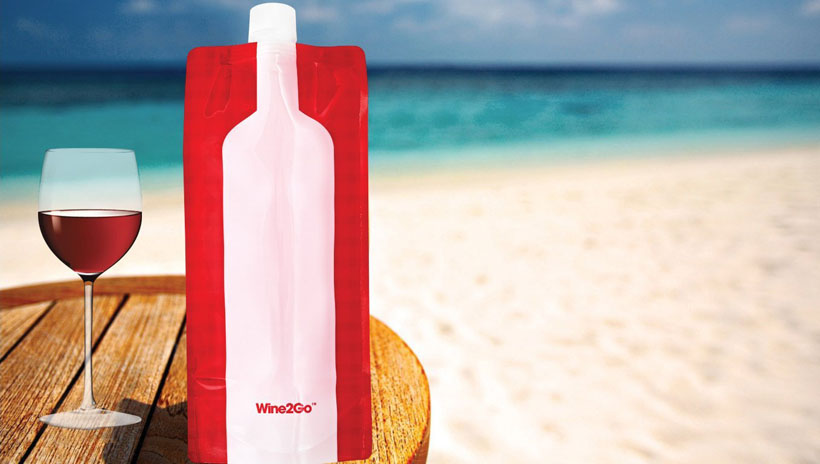 Wine2Go 750-Ml Foldable Wine Bottle