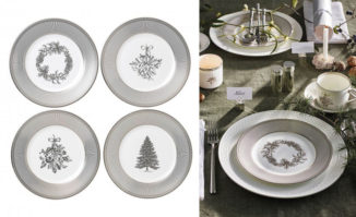 Gorgeous Winter White Salad Plate Set of 4 for This Christmas